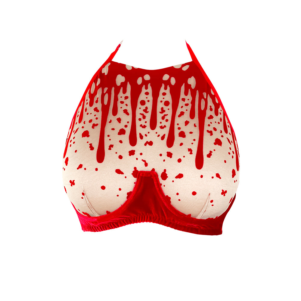 SUSPIRIA BLOOD DRIPS HALTER BRA LINGERIE Videnoir